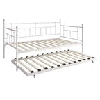 ChaletPosh Lit de Repos Gigogne Double en Métal