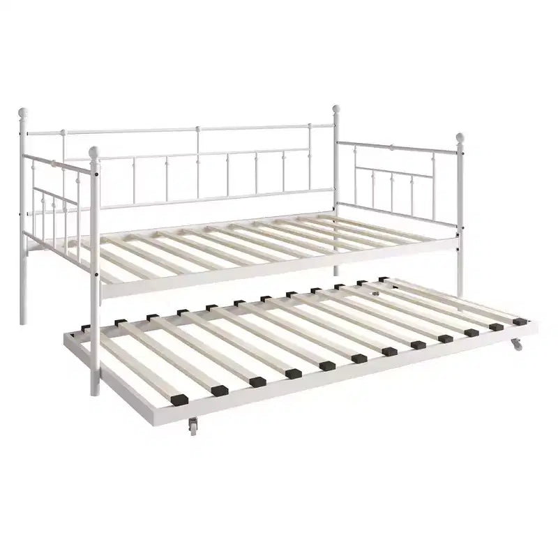 ChaletPosh Lit de Repos Gigogne Double en Métal