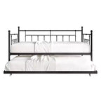ChaletPosh Lit de Repos Gigogne Double en Métal