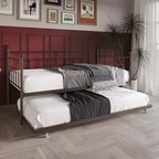 ChaletPosh Lit de Repos Gigogne Double en Métal