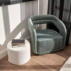 ZICOTO Pouf Boucle Ottoman Repose-pieds confortable pour rehausser la décoration de votre salon avec confort et charme