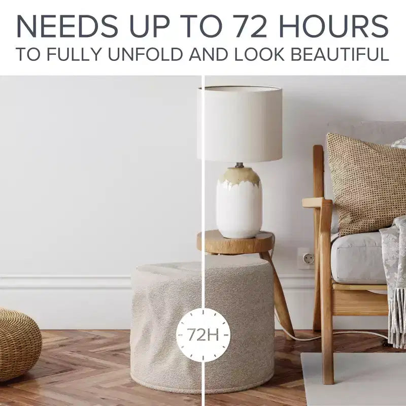 ZICOTO Pouf Boucle Ottoman Repose-pieds confortable pour rehausser la décoration de votre salon avec confort et charme