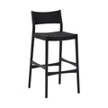 Armen Living Erie Woven Paper Cord and Wood Counter Height Barstool