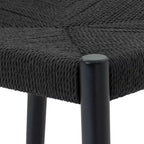 Tabouret de bar à hauteur de comptoir Armen Living Erie en corde de papier tressée et bois