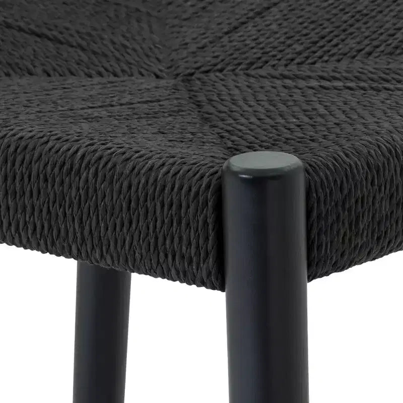 Tabouret de bar à hauteur de comptoir Armen Living Erie en corde de papier tressée et bois