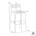 Tabouret de bar à hauteur de comptoir Armen Living Erie en corde de papier tressée et bois