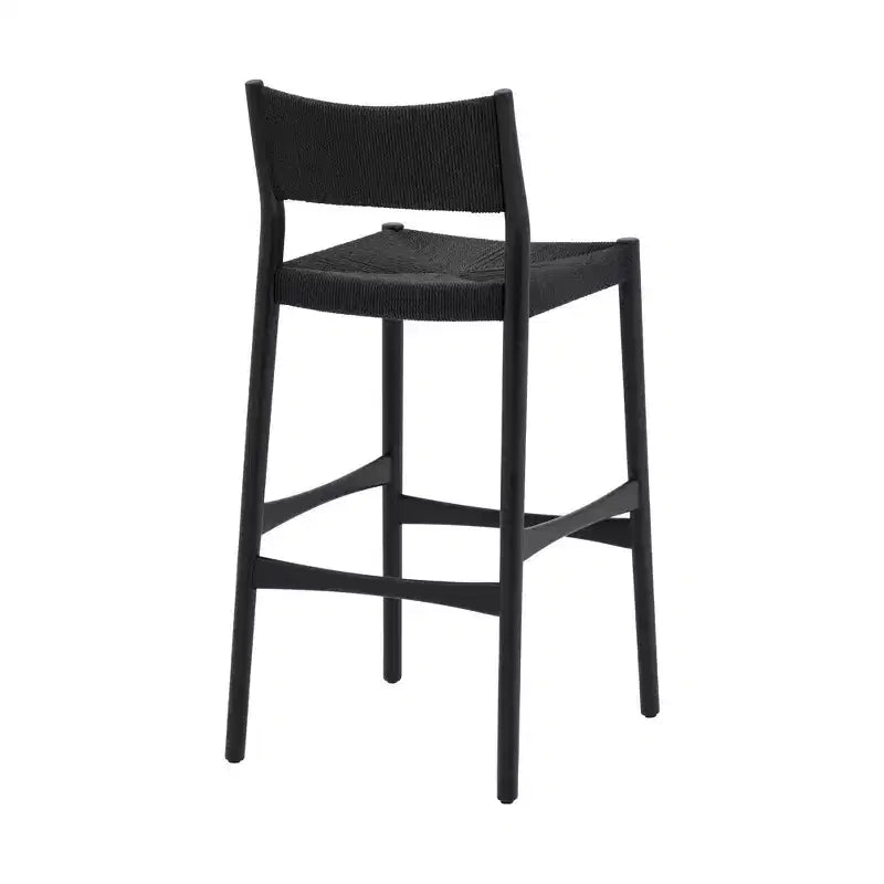 Tabouret de bar à hauteur de comptoir Armen Living Erie en corde de papier tressée et bois