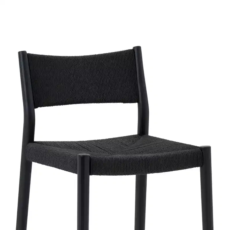 Tabouret de bar à hauteur de comptoir Armen Living Erie en corde de papier tressée et bois