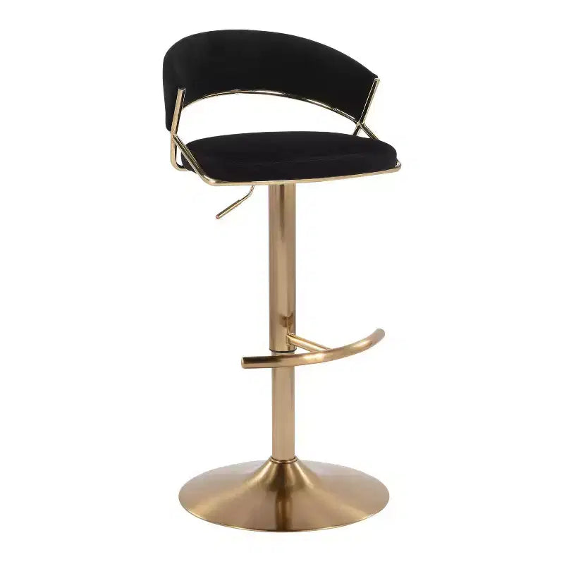 LumiSource Lot de 2 tabourets de bar pivotants réglables Jie