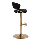 LumiSource Lot de 2 tabourets de bar pivotants réglables Jie