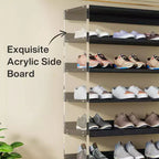 Lantine 63 Étagère à chaussures 8 niveaux en acrylique pour 24 à 32 paires