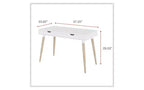 Bureau scandinave Workspace by Alera, 47,24 x 23,62 x 29,53, blanc/bois de hêtre