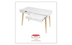 Bureau scandinave Workspace by Alera, 47,24 x 23,62 x 29,53, blanc/bois de hêtre