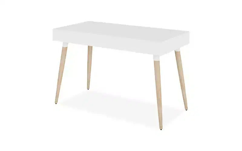 Bureau scandinave Workspace by Alera, 47,24 x 23,62 x 29,53, blanc/bois de hêtre