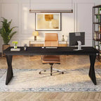 Bureau de direction Lantine de 199,9 cm, bureau d'ordinateur pour bureau à domicile, noir