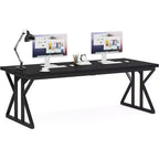 Bureau de direction Lantine de 199,9 cm, bureau d'ordinateur pour bureau à domicile, noir