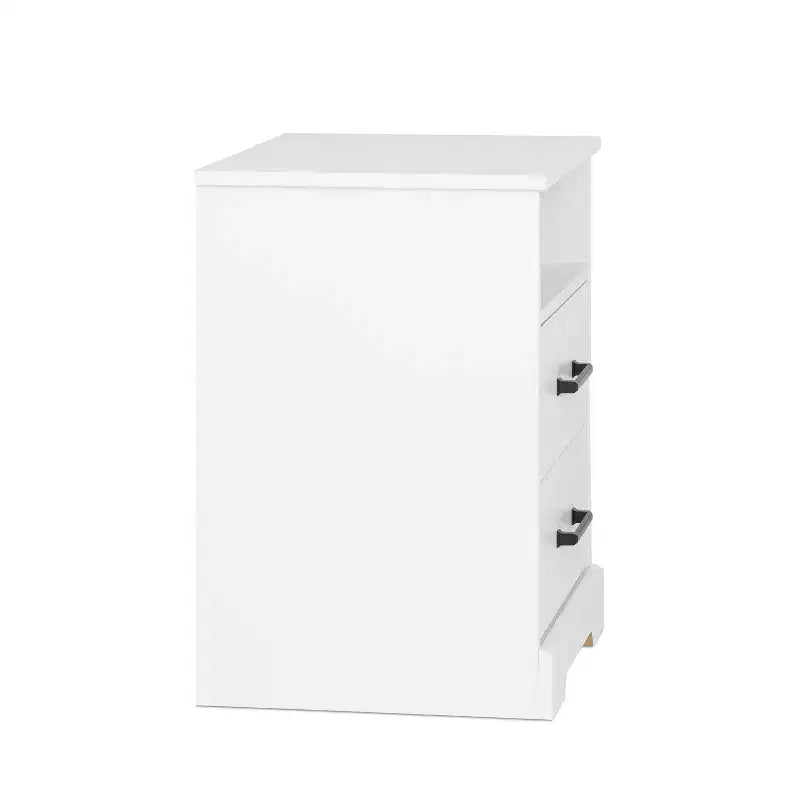 Table de chevet rustique Prepac Rustic Ridge avec 2 tiroirs et une étagère ouverte