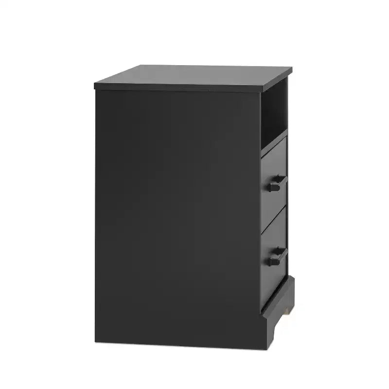 Table de chevet rustique Prepac Rustic Ridge avec 2 tiroirs et une étagère ouverte