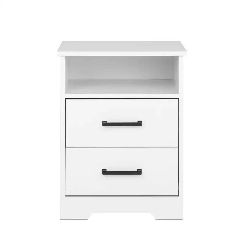 Table de chevet rustique Prepac Rustic Ridge avec 2 tiroirs et une étagère ouverte