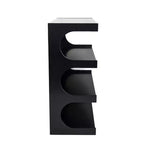 Table basse bibliothèque à 4 niveaux, meuble créatif multifonctionnel, étagère de rangement au sol, étagères de rangement minimalistes, noir, 91 cm
