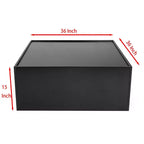 Table basse bibliothèque à 4 niveaux, meuble créatif multifonctionnel, étagère de rangement au sol, étagères de rangement minimalistes, noir, 91 cm