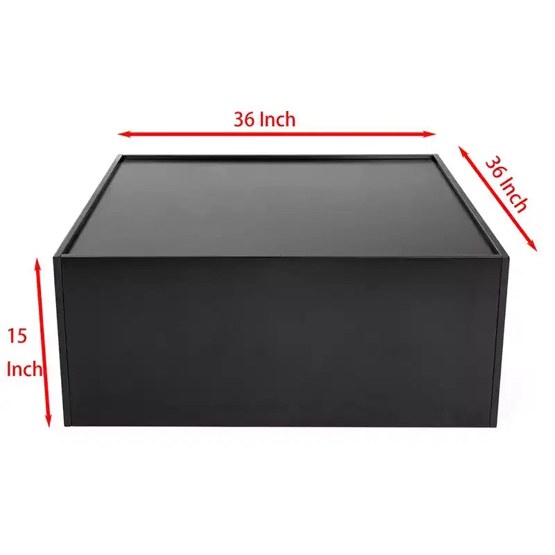 Table basse bibliothèque à 4 niveaux, meuble créatif multifonctionnel, étagère de rangement au sol, étagères de rangement minimalistes, noir, 91 cm