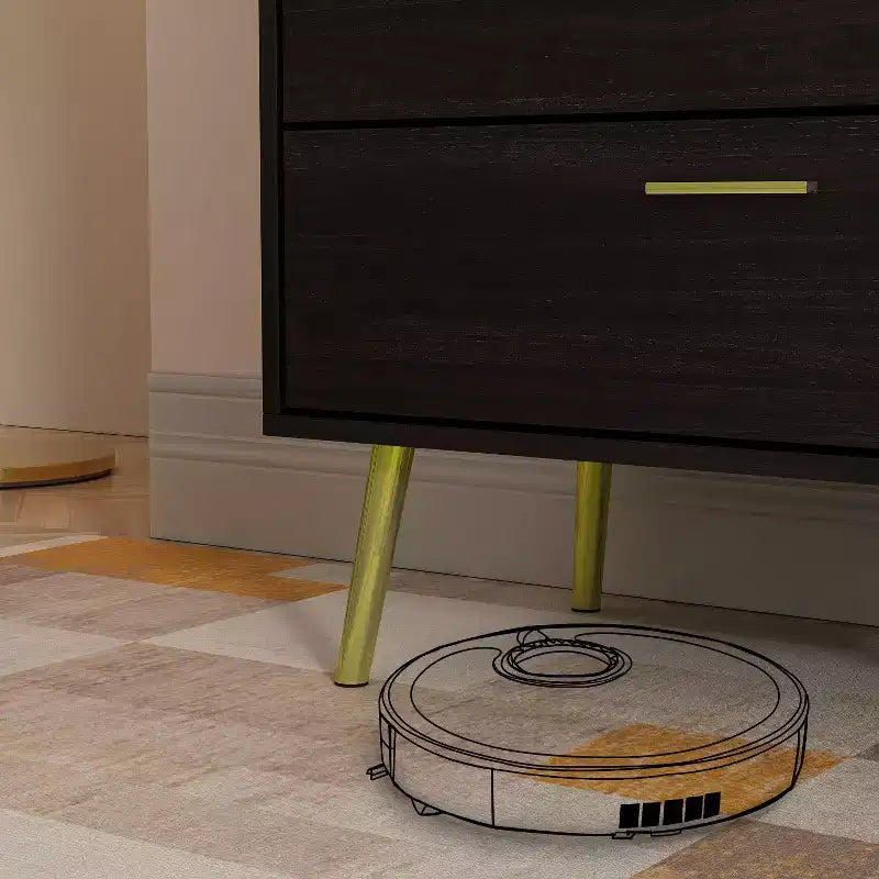 Commode moderne Famapy à 5 tiroirs avec pieds et poignées en métal