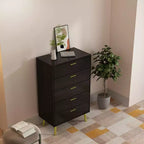 Commode moderne Famapy à 5 tiroirs avec pieds et poignées en métal