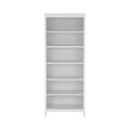 Tvilum, Madrid Adjustable 6 Shelf Bookcase, Open Storage Home Office Bookshelf, White