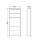Tvilum, Bibliothèque réglable à 6 étagères Madrid, Étagère de rangement ouverte pour bureau à domicile, Blanc