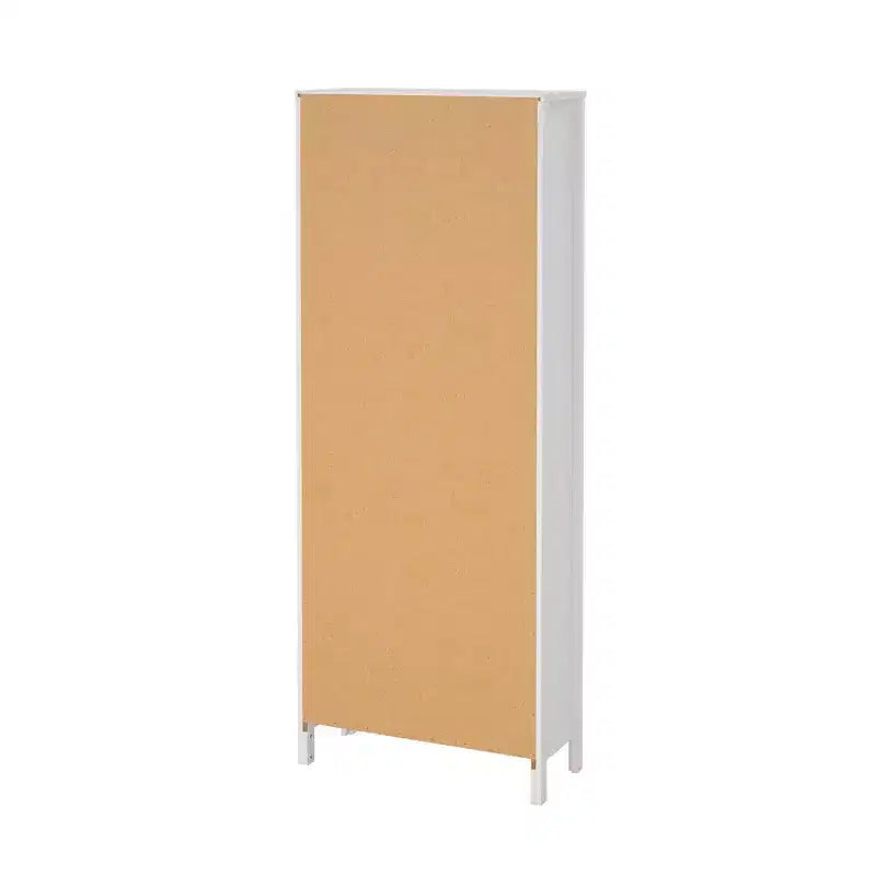 Tvilum, Bibliothèque réglable à 6 étagères Madrid, Étagère de rangement ouverte pour bureau à domicile, Blanc