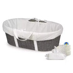 Couffin de Moïse à langer en osier tressé pour bébé Badger Basket