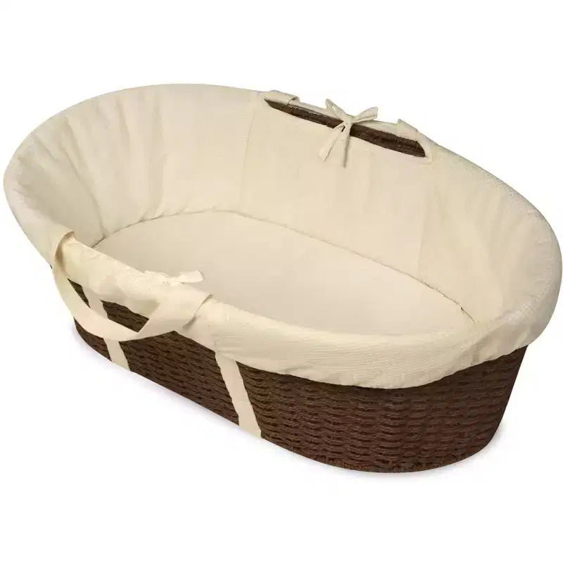 Couffin de Moïse à langer en osier tressé pour bébé Badger Basket