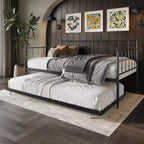 ChaletPosh Metal Daybed With Trundle