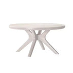 Table basse ronde à tréteaux en bois massif Plank+Beam, 36 po, pour salon