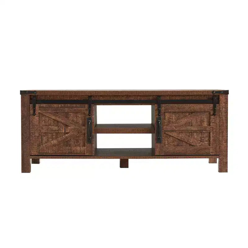 Table basse relevable SinCiDo 48 avec porte coulissante de grange et étagère réglable