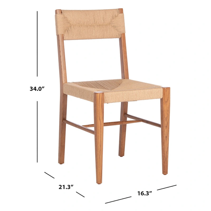 Chaises de salle à manger en rotin tressé (lot de 2) — 41,4 cm L x 54,1 cm P x 86,4 cm H