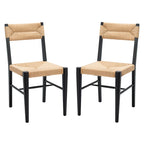 Chaises de salle à manger en rotin tressé (lot de 2) — 41,4 cm L x 54,1 cm P x 86,4 cm H