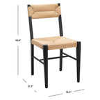 Chaises de salle à manger en rotin tressé (lot de 2) — 41,4 cm L x 54,1 cm P x 86,4 cm H