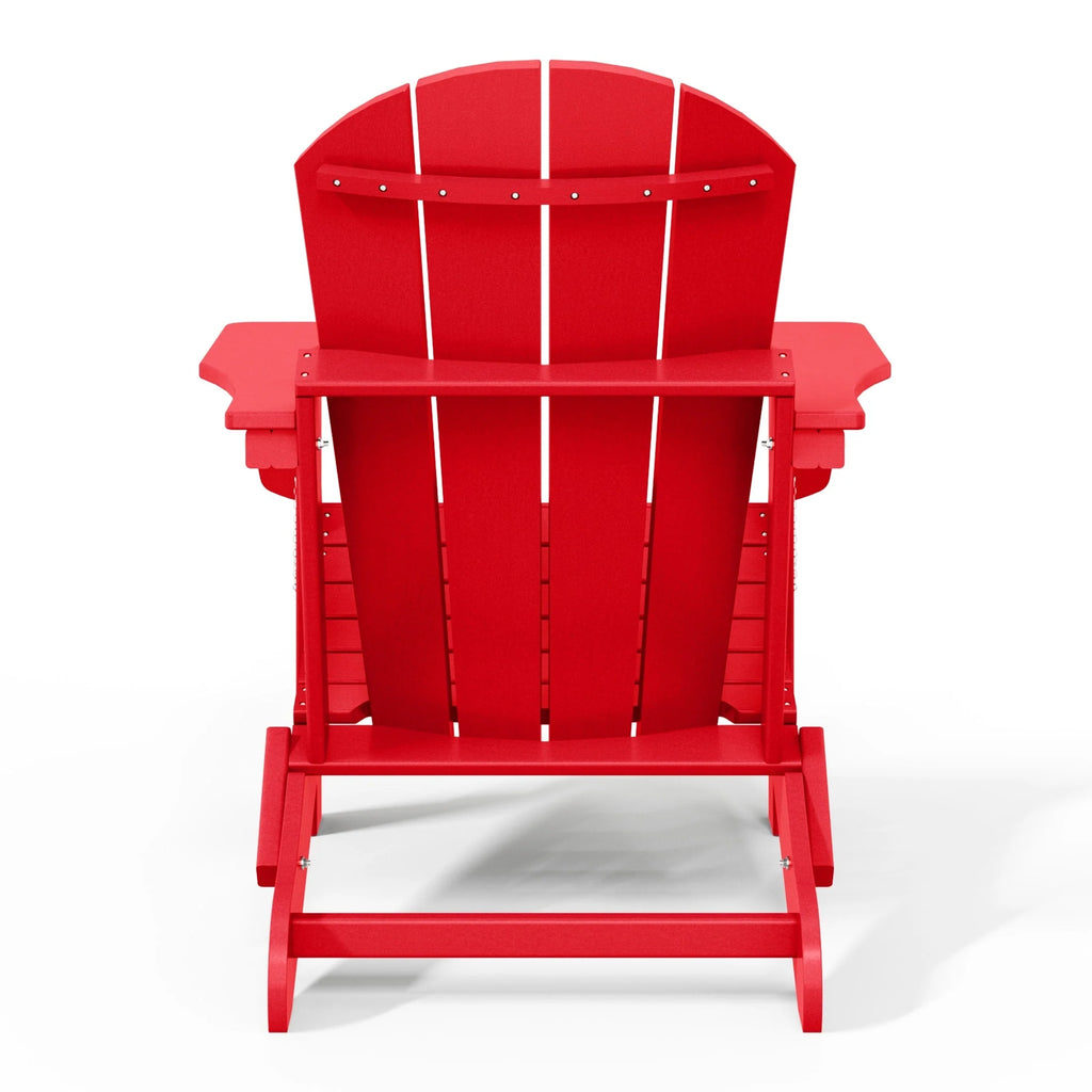 Chaise Adirondack pliante d'extérieur tout temps Polytrends Laguna résistante à la décoloration pour patio