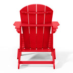 Chaise Adirondack pliante d'extérieur tout temps Polytrends Laguna résistante à la décoloration pour patio