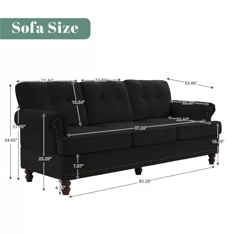 Hyleory 67.32 Causeuse capitonnée en chenille pour salon ou chambre