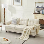 Hyleory 67.32 Causeuse capitonnée en chenille pour salon ou chambre
