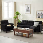Hyleory 67.32 Causeuse capitonnée en chenille pour salon ou chambre