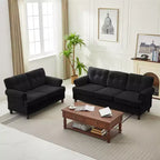 Hyleory 67.32 Causeuse capitonnée en chenille pour salon ou chambre