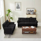 Hyleory 67.32 Causeuse capitonnée en chenille pour salon ou chambre