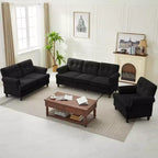 Hyleory 67.32 Causeuse capitonnée en chenille pour salon ou chambre