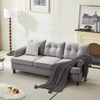 Hyleory 67.32 Causeuse capitonnée en chenille pour salon ou chambre