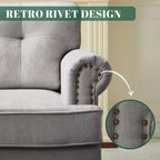 Hyleory 67.32 Causeuse capitonnée en chenille pour salon ou chambre