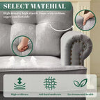 Hyleory 67.32 Causeuse capitonnée en chenille pour salon ou chambre